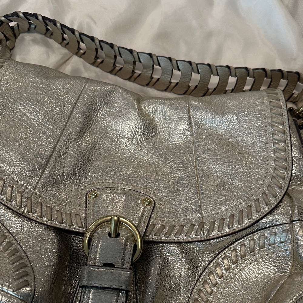Coach Metallic warm golden silver Shoulder Bag - Picture 9 of 11